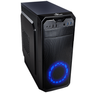 Gabinete Yeyian Stahl 900- Midi-Tower- ATX/Micro-ATX- USB 2.0/3.0- sin Fuente- 1 Ventilador LED Instalado- Negro