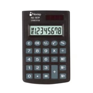 Calculadora Nextep NE-187P 8 dígitos, de Bolsillo solar/batería