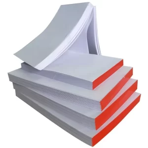 Block de notas encolado blanco 1/8 paquete 10 piezas