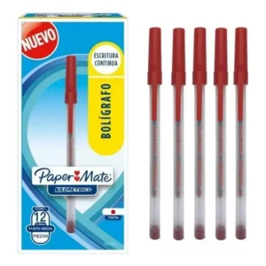 BOLÍGRAFO ROJO PAPER MATE PUNTA MEDIA 1.0MM