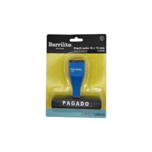 Sello Barrilito con leyenda de Pagado, 18x72mm