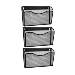 Revistero horizontal de pared Nextep malla metálica 3 niveles