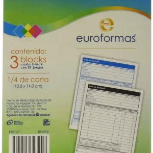 Block Euroformas Remisión duplicado 1/4 25 JGS 3 (10.8x14.0)