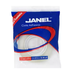 Cinta adhesiva corte fácil JANEL transparente de 12mm x 33m