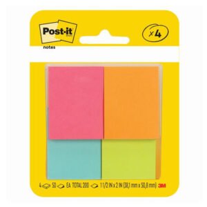 Post-It Notas Adhesivas Colección Capetown 3.8 X 5 cm 4 Blocs