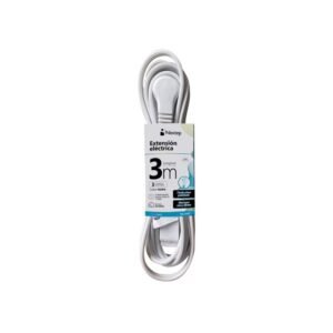 Extension Electrica Nextep Para Casa/oficina 16awg 3m Clavija Plana Blanca