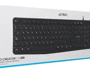 Teclado Alámbrico Acteck Inspire TA210, Conexión USB, Diseño Ergonómico con Teclas de Respuesta Rápida y Resistencia a Salpicaduras, Color Negro, 1 Pieza, AC-928946