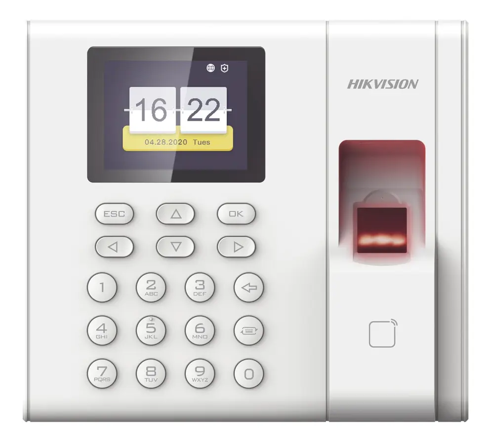 Reloj Checador Digital Huella Y Tarjeta con Batería de Respaldo Hikvision + Software / DS-K1A8503EF-B