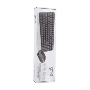 Kit Teclado y Mouse inalambrico, Receptor USB, Color Negro, Modelo GT4000BB. Marca  GHIA