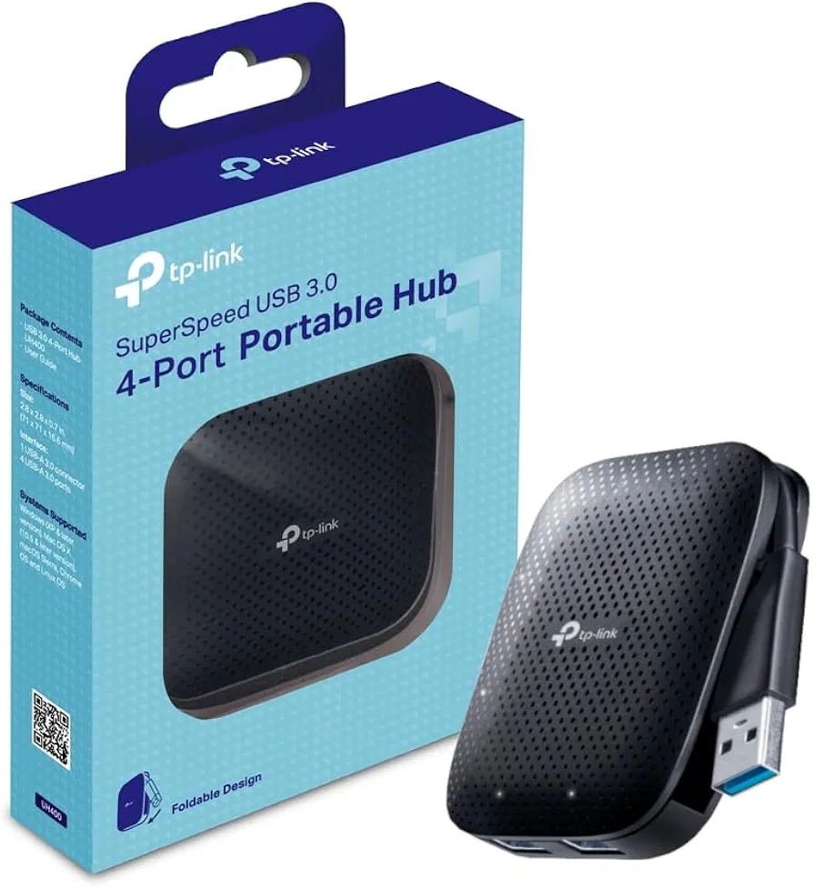Hub USB 3.0 portátil TP-Link UH400, 4 puertos USB