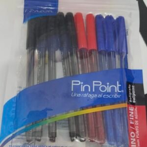 Bolígrafos Azor Pin Point punto fino paquete con 10 surtido