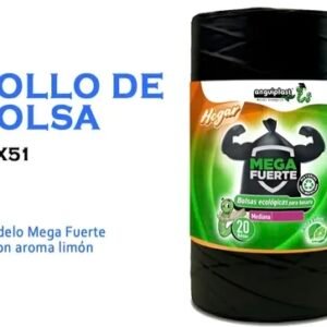 ROLLO DE BOLSAS ECOLÓGICAS PARA BASURA  (43X51 CM) 30 PZ Y AROMA A LIMÓN.