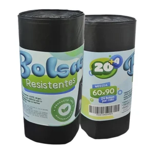 Rollo de bolsas resistentes negras 60x90 biodegradables