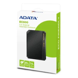 Gabinete externo para disco duro o SSD de 2.5 pulgadas, modelo ADATA EC600.