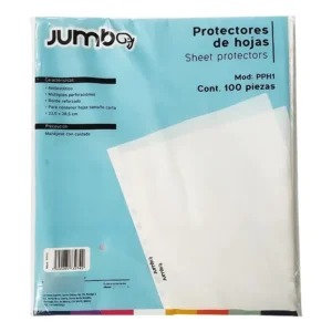 PROTECTORES DE HOJAS TAMAÑO CARTA JUMBO 100PZ