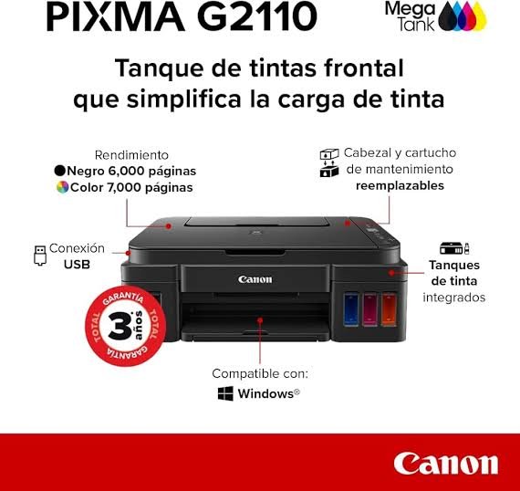 Multifuncional tinta continua Canon G2110 pixma - Imagen 2