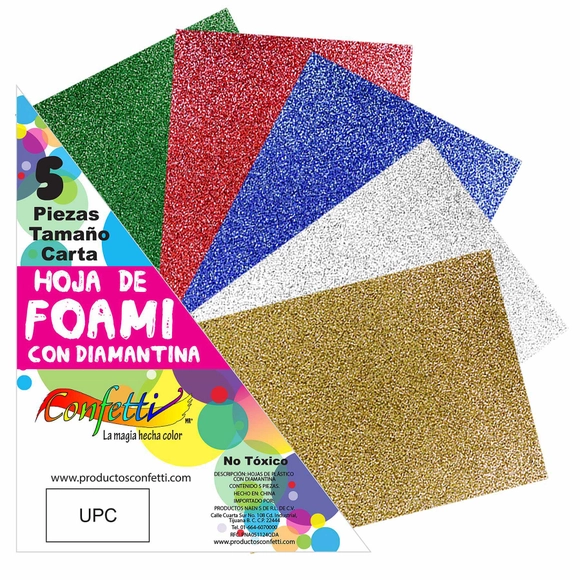 FOAMY DIAMANTADO 45X56 CM CONFETTI