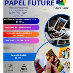 Papel fotografico mate tamaño carta con adhesivo 50 hojas